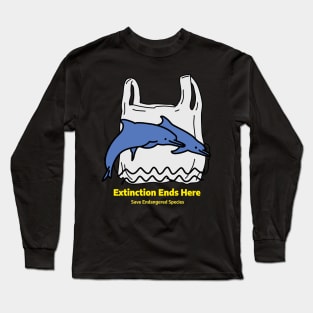 Extinction Ends Here Save Endangered Species Long Sleeve T-Shirt